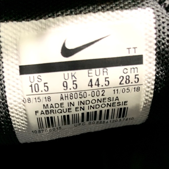 Nike Air Max 270 Men’s Sneakers Black White Sneakers Shoe Size- 10.5 - Picture 7 of 7